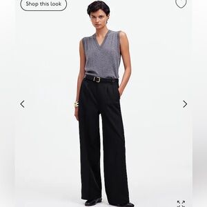 Madewell Harlow WideLeg Pant in Drapey Twill